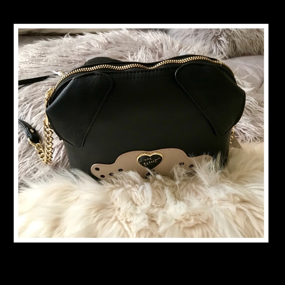 Betsey Johnson Black Puppy Dog Purse & Wallet Set - Picture 5 of 8